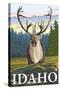 Caribou in the Wild, Idaho-Lantern Press-Stretched Canvas