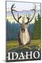 Caribou in the Wild, Idaho-Lantern Press-Mounted Art Print