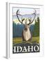 Caribou in the Wild, Idaho-Lantern Press-Framed Art Print