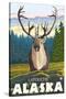 Caribou in the Wild, Latouche, Alaska-Lantern Press-Stretched Canvas