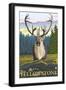 Caribou in the Wild, West Yellowstone, Montana-Lantern Press-Framed Art Print