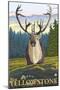 Caribou in the Wild, West Yellowstone, Montana-Lantern Press-Mounted Art Print