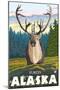 Caribou in the Wild, Yukon, Alaska-Lantern Press-Mounted Art Print