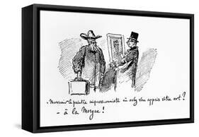Caricature About Painting; Mr. Impressionist Painter, Where Have You Learned Your Art?-Cham-Framed Stretched Canvas