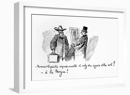 Caricature About Painting; Mr. Impressionist Painter, Where Have You Learned Your Art?-Cham-Framed Giclee Print