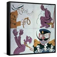 Caricature Against the Constituent Assembly' 1921-Vladimir Mayakovsky-Framed Stretched Canvas