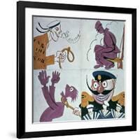 Caricature Against the Constituent Assembly' 1921-Vladimir Mayakovsky-Framed Giclee Print