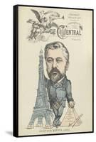 Caricature de Gustave Eiffel, parue dans "le Central"-null-Framed Stretched Canvas