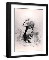 Caricature Depicting Franz Liszt Playing the Piano, 1845-null-Framed Giclee Print