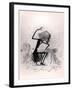 Caricature Depicting Franz Liszt Playing the Piano, 1845-null-Framed Giclee Print