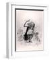 Caricature Depicting Franz Liszt Playing the Piano, 1845-null-Framed Premium Giclee Print