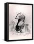 Caricature Depicting Franz Liszt Playing the Piano, 1845-null-Framed Stretched Canvas