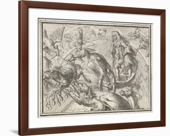 Caricature Depicting Louis XIV as Apollo in His Chariot, 1701-Romeyn De Hooghe-Framed Giclee Print