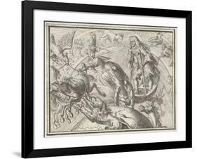 Caricature Depicting Louis XIV as Apollo in His Chariot, 1701-Romeyn De Hooghe-Framed Giclee Print