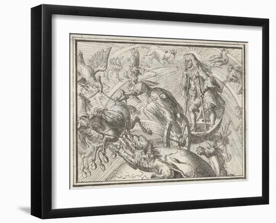 Caricature Depicting Louis XIV as Apollo in His Chariot, 1701-Romeyn De Hooghe-Framed Giclee Print