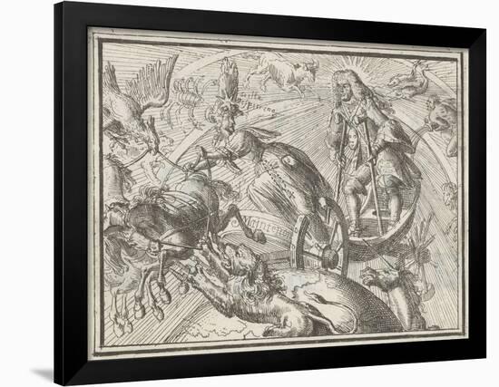 Caricature Depicting Louis XIV as Apollo in His Chariot, 1701-Romeyn De Hooghe-Framed Premium Giclee Print