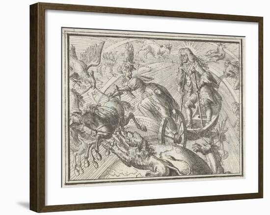 Caricature Depicting Louis XIV as Apollo in His Chariot, 1701-Romeyn De Hooghe-Framed Giclee Print