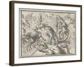 Caricature Depicting Louis XIV as Apollo in His Chariot, 1701-Romeyn De Hooghe-Framed Giclee Print