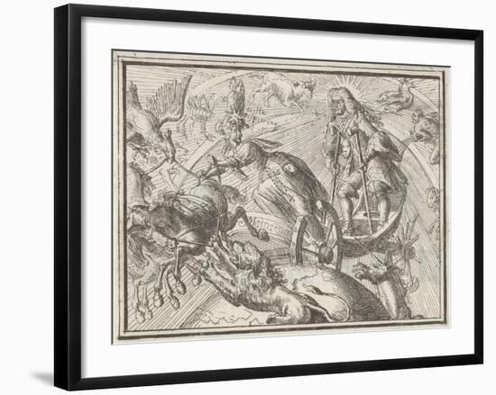 Caricature Depicting Louis XIV as Apollo in His Chariot, 1701-Romeyn De Hooghe-Framed Giclee Print