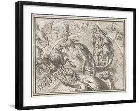 Caricature Depicting Louis XIV as Apollo in His Chariot, 1701-Romeyn De Hooghe-Framed Giclee Print