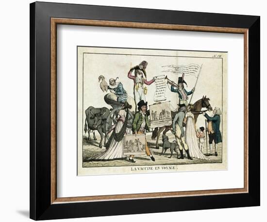 Caricature Depicting Quack Doctors Offering Vaccines-null-Framed Giclee Print