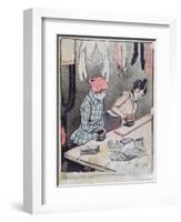 Caricature Depicting Two Washerwomen Gossiping, late 19th century-Fernand Louis Gottlob-Framed Giclee Print