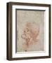 Caricature Head Study of an Old Man, circa 1500-05-Leonardo da Vinci-Framed Giclee Print