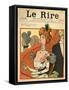 Caricature of a French Marquise, from the Front Cover of 'Le Rire', 12th March 1898-Metivet-Framed Stretched Canvas