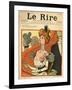 Caricature of a French Marquise, from the Front Cover of 'Le Rire', 12th March 1898-Metivet-Framed Giclee Print