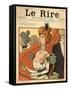 Caricature of a French Marquise, from the Front Cover of 'Le Rire', 12th March 1898-Metivet-Framed Stretched Canvas