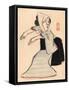 [Caricature of a Woman Dancing], Ki [Between 1755 and 1810], 1 Drawing : Color-null-Framed Stretched Canvas