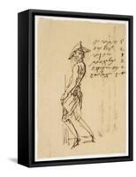 Caricature of a Young Soldier, 1809-null-Framed Stretched Canvas