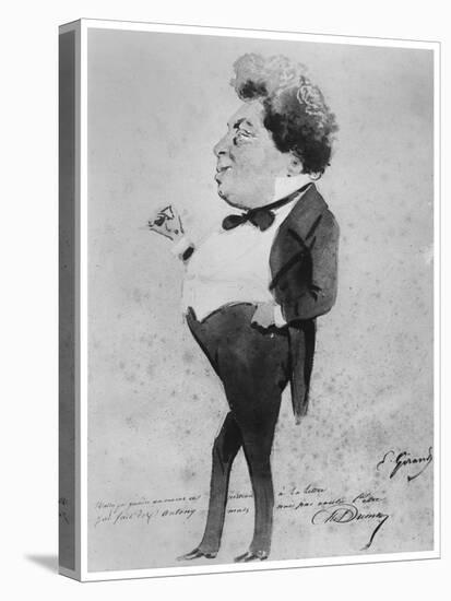 Caricature of Alexandre Dumas, Fils-Eugene Giraud-Stretched Canvas