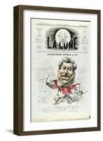 Caricature of Alexandre Dumas Pere-André Gill-Framed Giclee Print