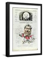 Caricature of Alexandre Dumas Pere-André Gill-Framed Giclee Print