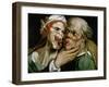 Caricature of an old couple-Bartolomeo Passarotti-Framed Giclee Print