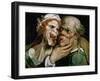 Caricature of an old couple-Bartolomeo Passarotti-Framed Giclee Print