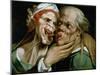 Caricature of an old couple-Bartolomeo Passarotti-Mounted Giclee Print