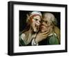 Caricature of an old couple-Bartolomeo Passarotti-Framed Giclee Print