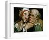 Caricature of an old couple-Bartolomeo Passarotti-Framed Giclee Print