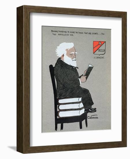 Caricature of Andrew Carnegie-Carlo De Fornaro-Framed Giclee Print