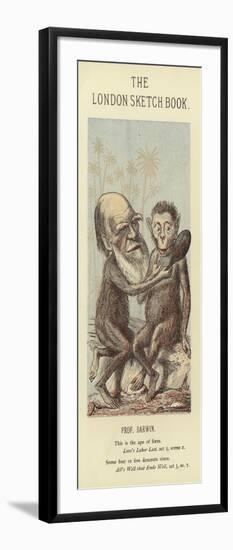 Caricature of Charles Darwin-null-Framed Giclee Print