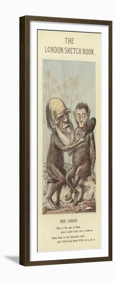 Caricature of Charles Darwin-null-Framed Premium Giclee Print