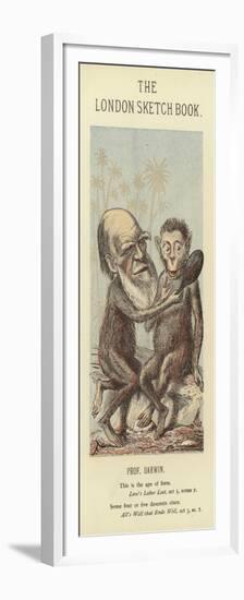 Caricature of Charles Darwin-null-Framed Premium Giclee Print