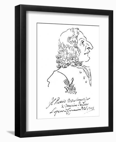 Caricature of Composer Antonio Vivaldi, 1723-Pier Leone Ghezzi-Framed Giclee Print