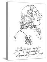 Caricature of Composer Antonio Vivaldi, 1723-Pier Leone Ghezzi-Stretched Canvas