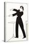 Caricature of Conductor Serge Koussevitzky-null-Stretched Canvas