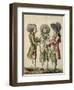 Caricature of English Novelists Speaking of Taking of Grenada on July 4, 1779-null-Framed Giclee Print
