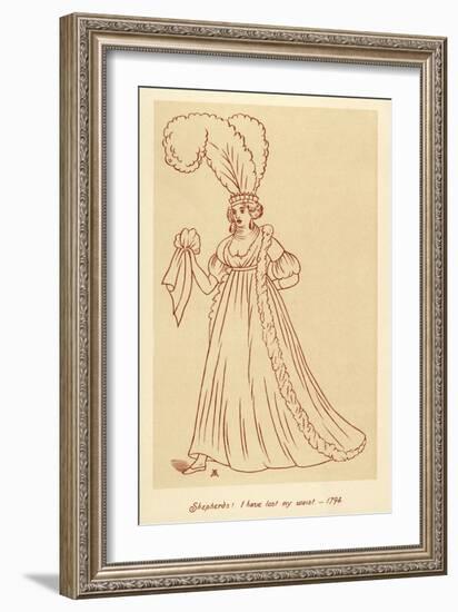 Caricature of Fashion 1794 Shepherds, I Have Lost My Waist-John Ashton-Framed Art Print