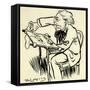 Caricature of FAURÉ from-Daniel de Losques-Framed Stretched Canvas